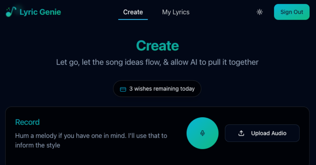 Your First Songwriting Session with Lyric Genie: A Step-by-Step Guide